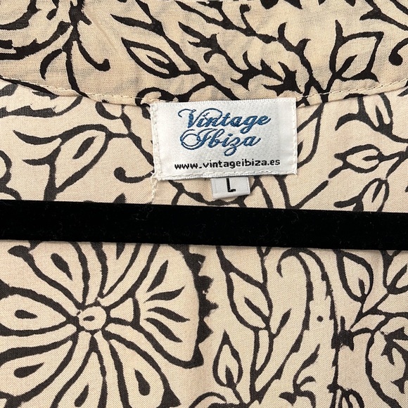 Beige and black full length duster with pockets - Picture 2 of 5